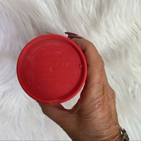 Starbucks Solid Matte Red BPA Free Venti 24 Fl Oz Logo Tumbler - Picture 5 of 7